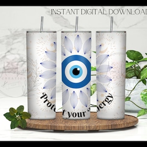 Evil Eye Tumbler Wrap, Evil eye PNG, Protect your energy Tumbler, Evil eye Digital, Evil eye 20 Oz Skinny tumbler,