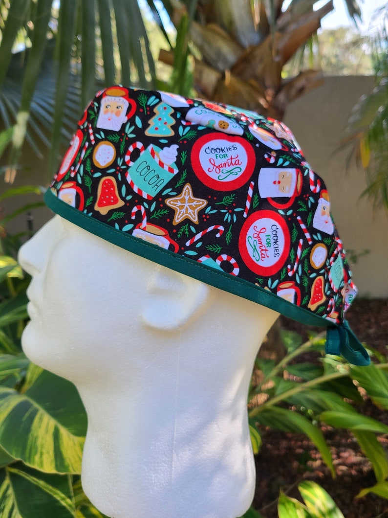 Christmas Candy Scrub Caps Holiday Candy Cane Surgical Caps Etsy