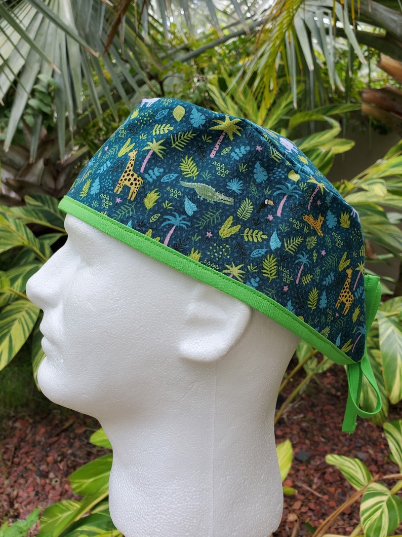 African Safari Pattern Surgical Scrub Cap Novelty Scrub Caps Etsy