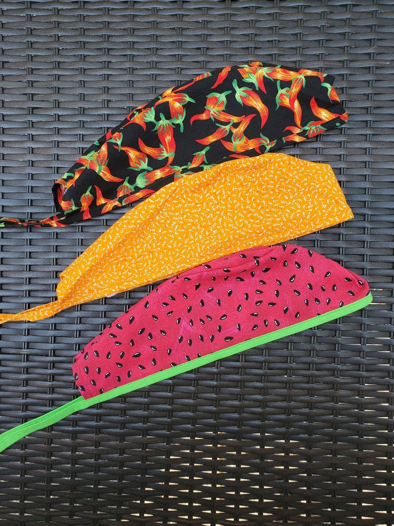 Sweet and Spicy Themed Surgical Scrub Cap Watermelon Novelty Etsy