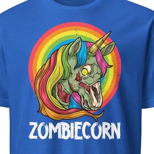 Zombie Unicorn Shirt Happy Halloween Zombiecorn Tshirt Halloween Unicorn Shirt Undead Zombie Shirt Woman Rainbow Unicorn Halloween Shirt