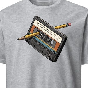Cassette Tape Tshirt Retro Cassette Tape Pencil Shirt For Music Lover Gift For Men 80s Music Shirt For Women Gift For Music Teacher