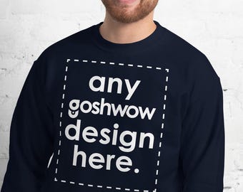 Sweat-shirt personnalisé Gildan 18000 GoshWow, cadeau personnalisé