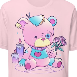 Pastel Goth Teddy Bear Shirt Kawaii Yami Harajuku Clothing Pastel Goth Shirt Japanese Menhera Shirt Pastel Goth Clothing Creepy Cute Shirt