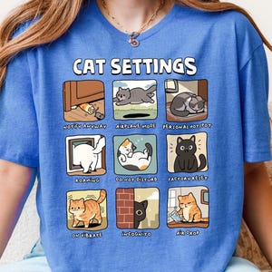 Funny Cat Shirt Phone Settings Interface Tech Kitten Software Engineer Humor Pun T-Shirt