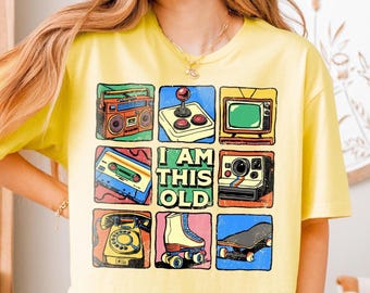 I Am This Old Retro Shirt 90s Cassette Tape Music Shirt Vintage Gifts