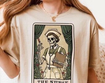 The Nurse Tarot Card Shirt Dark Academia Pagan Shirt Spiritual Gothic Witchy Stuff T-Shirt
