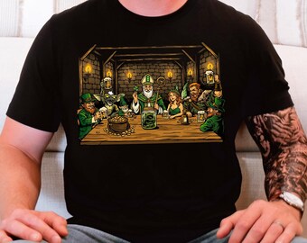 St Patricks Day Sarcastic Shirt The Last Supper Leprechaun Trap Matching Irish Gifts