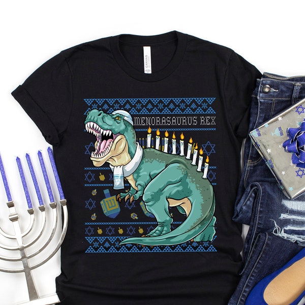 Menorasaurus Rex / Dinosaur Hanukkah Shirt / Dinosaur Menorah Jewish Shirt / Hanukkah Menorah