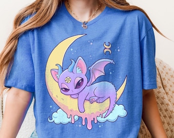 Pastell Goth Katze Shirt Harajuku Whimsigothic Yami Kawaii Katze T-Shirt