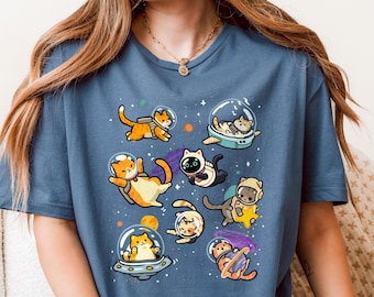 Cats in Space Funny Cat Shirt Galaxy Astronaut Meme Dead Space T-Shirt