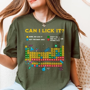 Shirt met periodieke tabel Sarcastisch grappig wetenschappelijk cadeau voor leraar Shirt
