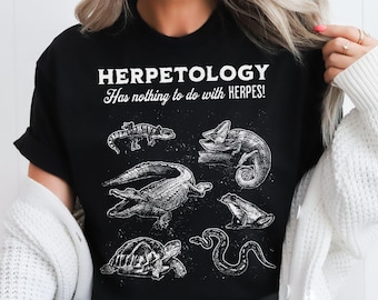 Herpetology Shirt Lizard Meme Reptile Inappropriate Shirt Animal Wildlife T-Shirt