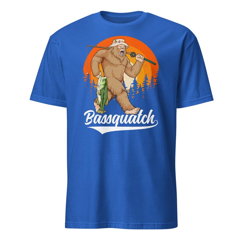 Bass Bigfoot Shirt Funny Fishing Sasquatch Shirt Bassquatch Monster Hunter Cryptid Gift Royal