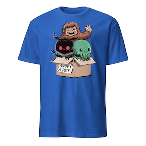 Adopt a Cryptid Shirt Funny Bigfoot Gifts for Monster Hunter Weird Stuff Folk Horror Shirt Royal