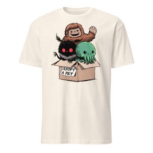 Adopt a Cryptid Shirt Funny Bigfoot Gifts for Monster Hunter Weird Stuff Folk Horror Shirt Natural