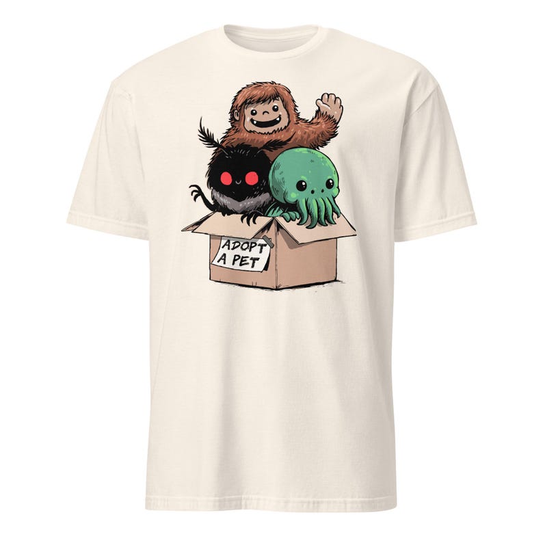 Adopt a Cryptid Shirt Funny Bigfoot Gifts for Monster Hunter Weird Stuff Folk Horror Shirt Natural