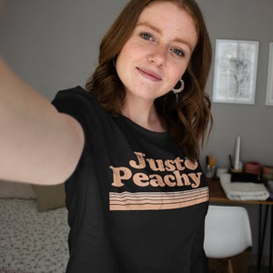 Just Peachy Shirt, Retro 70s Georgia Peach Shirt Summer Peaches, Just