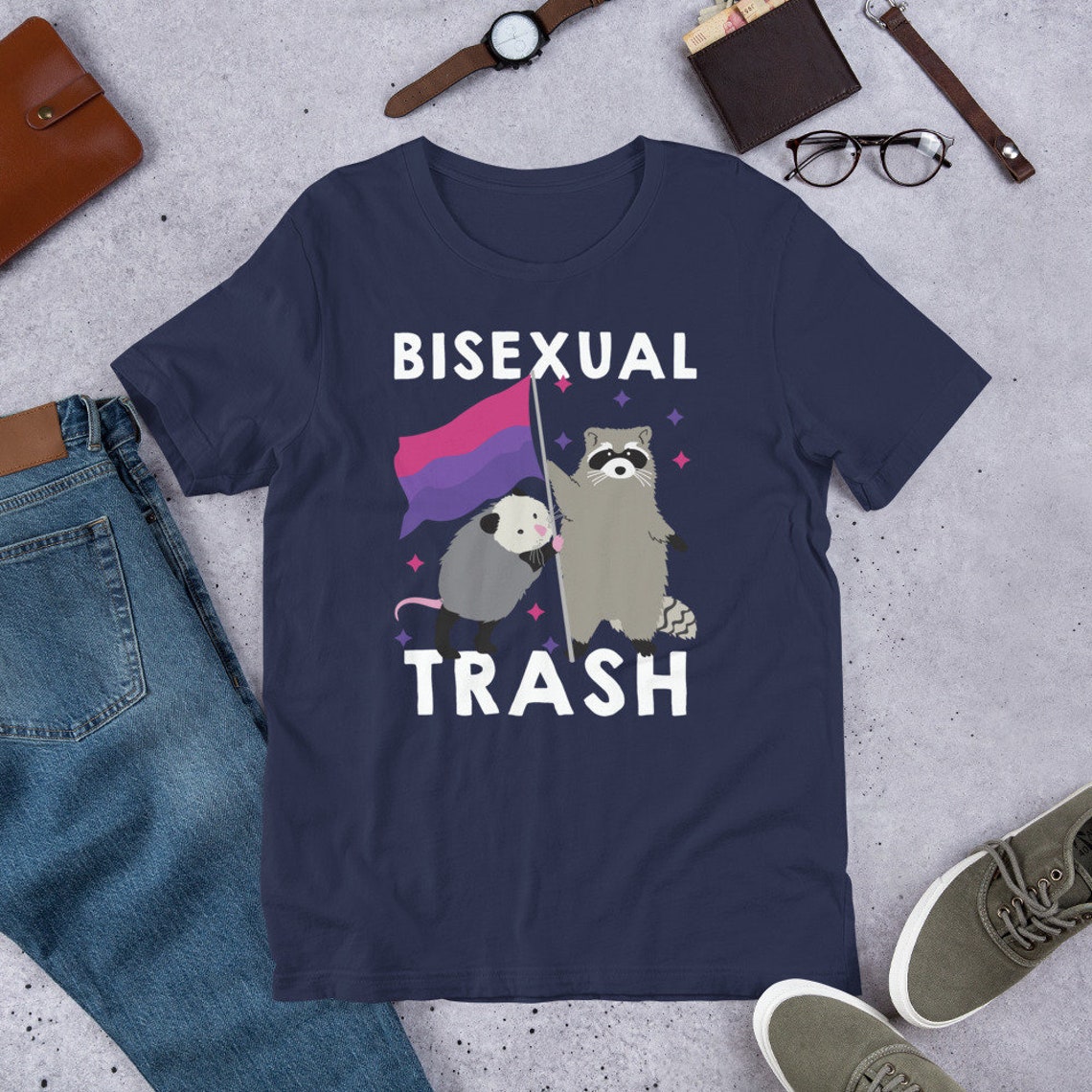 Bisexual Trash Shirt / Gay Pride Rainbow Shirt / LGBT Flag - Etsy