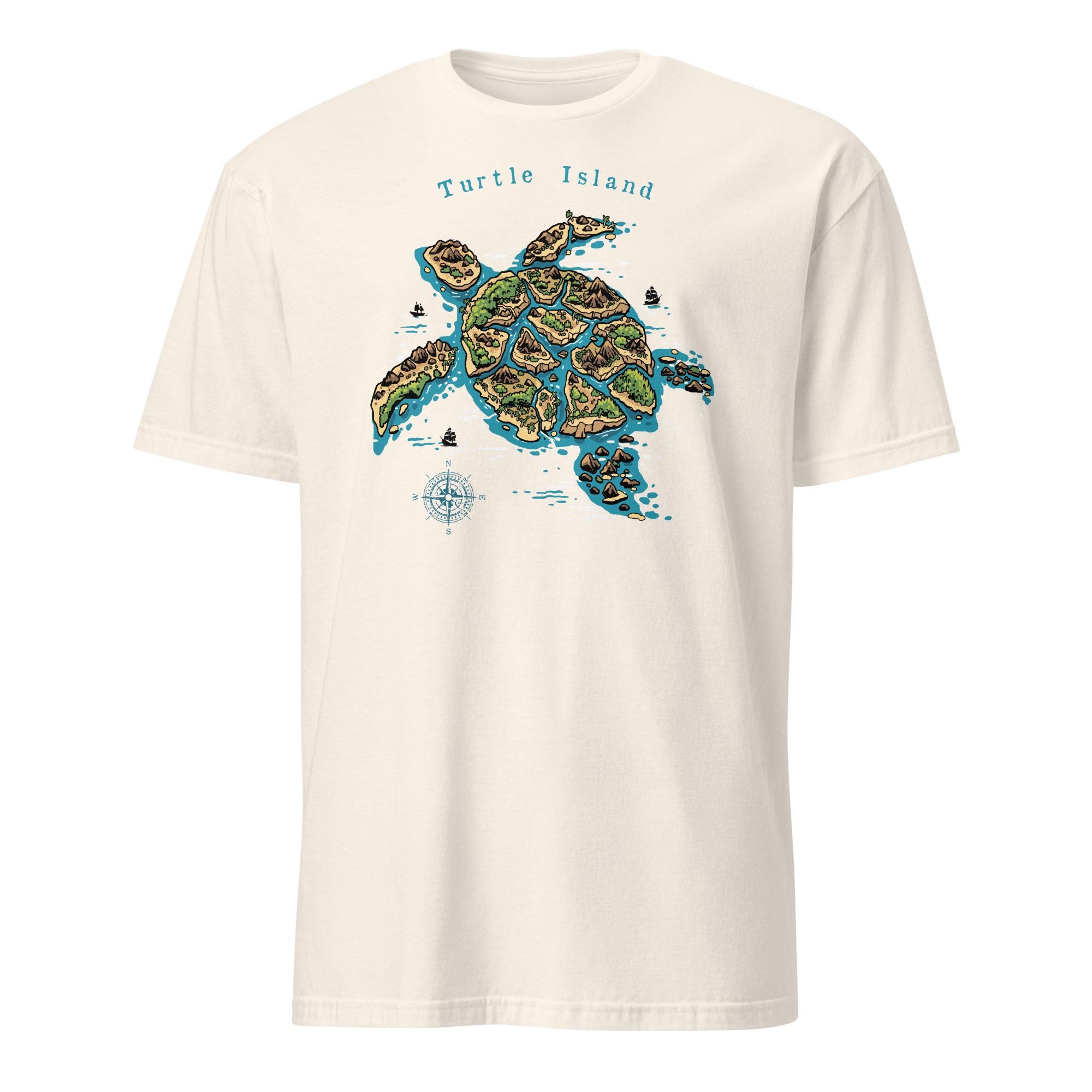 Turtle Island Earth Day Shirt Funny Native American Fantasy Map Turtle ...