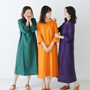 Summer Linen Dresses,Casual Linen Dress For Women,Linen Dresses, Women Linen Clothing,Women's Dresses image 1