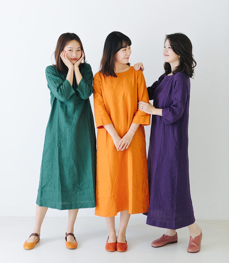 Summer Linen Dresses,Casual Linen Dress For Women,Linen Dresses, Women Linen Clothing,Women's Dresses image 1