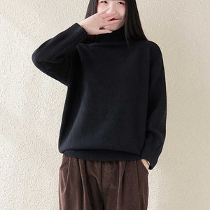 Long Sleeve Women Sweater, Long Sleeve Turtleneck, Winter Loose Clothing, Gift for Her, Warm Winter Fall, Pullover Sweaters For Women