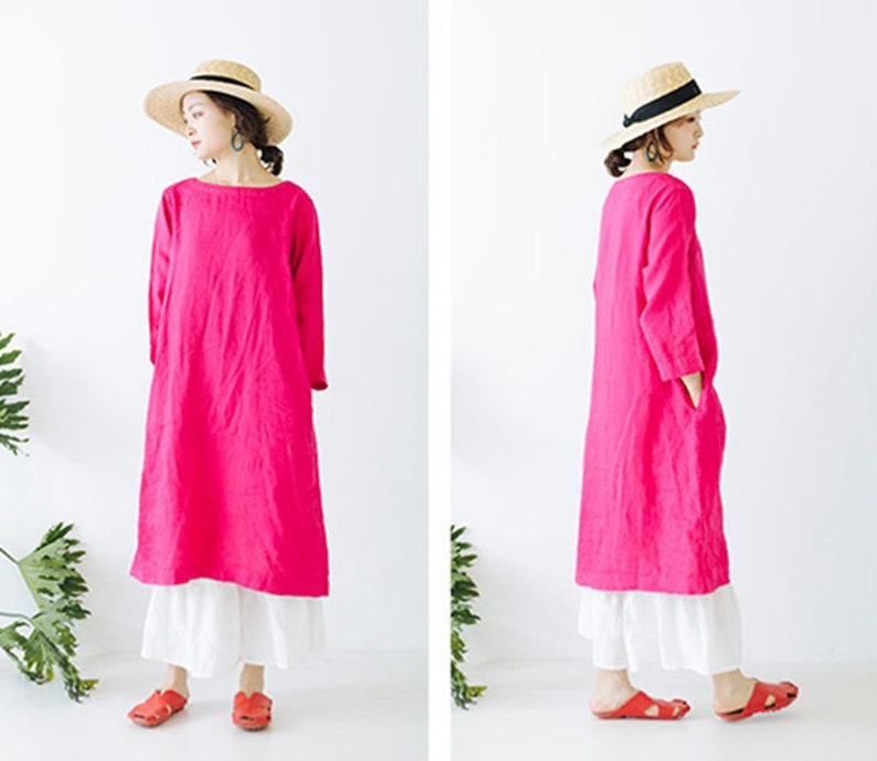 Summer Linen Dresses,Casual Linen Dress For Women,Linen Dresses, Women Linen Clothing,Women's Dresses image 8