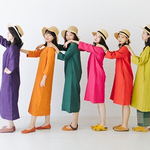 Summer Linen Dresses,Casual Linen Dress For Women,Linen Dresses, Women Linen Clothing,Women's Dresses image 2