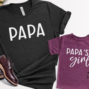 Papa and Papa&#39;s Girl svg - Papa t shirt - Papa&#39;s Girl t shirt - Father&#39;s day T shirts - Cut files.