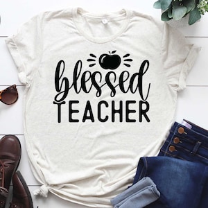 Blessed teacher Svg, Teacher craft svg Teacher T-shirt design svg, Teacher cut files, world best teacher,