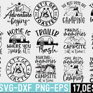 Camping svg bundle, Camping t shirt bundle, voyage en famille svg, aventure en plein air svg, camping cricut, happy camping svg, camp life svg,