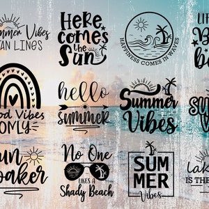 Summer Svg Bundle - Beach Svg Bundle - Summer T-shirt - Beach T-shirt svg - Best summer quote svg - Cricut - Commercial use - Women clothing