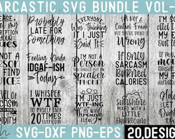 Sarcastique Svg Bundle, Sassy Svg, Funny Quotes Svg, Sarcasm Cricut, Fichiers numériques, Sarcasm T-shirt svg Bundle, fichiers coupés, utilisation commerciale,