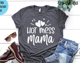 Heiße Samme Mama Svg, Mama Svg Zitat, Muttertag Svg, Mama-T-Shirt, schneiden Dateien, Mama-t-Shirt.