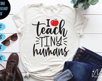 I teach tiny humans Svg, Teacher voice svg, Teacher cricut svg, cut files.