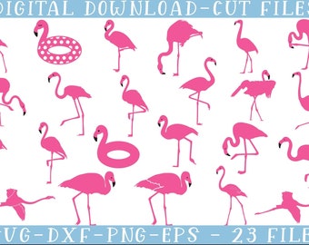 Flamingo Svg Bundle, Flamingo Svg, Flamingo Cut files, Bird Svg, Silhouette Bird Svg, Flamingo Clip art, Cut file, Bird Svg Bundle, Flamingo