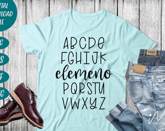 Alphabet Elemeno Svg, Alphabet T-shirt svg, Kindergarten Teacher Svg, Cool Teacher T-shirt svg, Cut files, Funny Teacher Svg