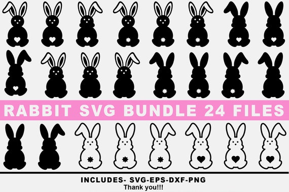 Rabbit Svg Bundle Bunny Svg Bundle Easter Bunny Svg Easter - Etsy