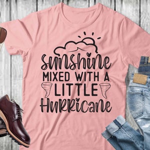 Sunshine mixed with a little hurricane Svg, Sarcastic t shirt svg, sarcasm Quote svg, cut files, Funny Quotes svg