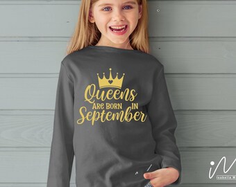Les reines sont nées en septembre svg, anniversaire Reine Svg, anniversaire fille Svg, anniversaire Svg, chemise d’anniversaire Svg, joyeux anniversaire Svg, anniversaire des reines