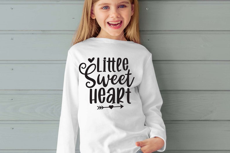 Little Sweet Heart svg, Valentine svg, happy valentine, valentine t shirt, 14th February svg, Funny Valentine svg image 2