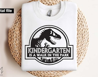 Kindergarten is a Walk in the Park T-shirt Svg, Funny Kindergarten Quote, Back to School Kids Tee, Kindergarten Teacher, First Day of School