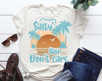 Les cheveux salés s’en moquent svg, Summer Svg, T-shirt d’été svg, T-shirt de plage svg, Tasse d’été svg, Sunshine svg, Summer vibes svg