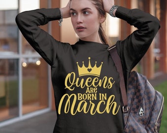 Queens are born in March svg, Birthday Queen Svg,Birthday Girl Svg,Birthday Svg,Birthday Shirt Svg,Happy Birthday Svg,Queens Birthday Svg