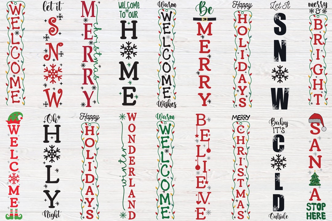 Winter Porch Sign Svg Bundle, Christmas Sign Svg, Let It Snow Svg ...