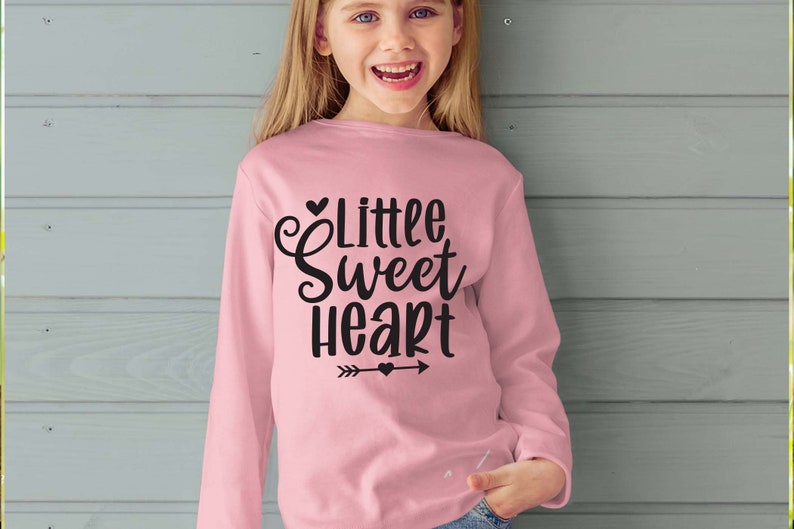 Little Sweet Heart svg, Valentine svg, happy valentine, valentine t shirt, 14th February svg, Funny Valentine svg image 1