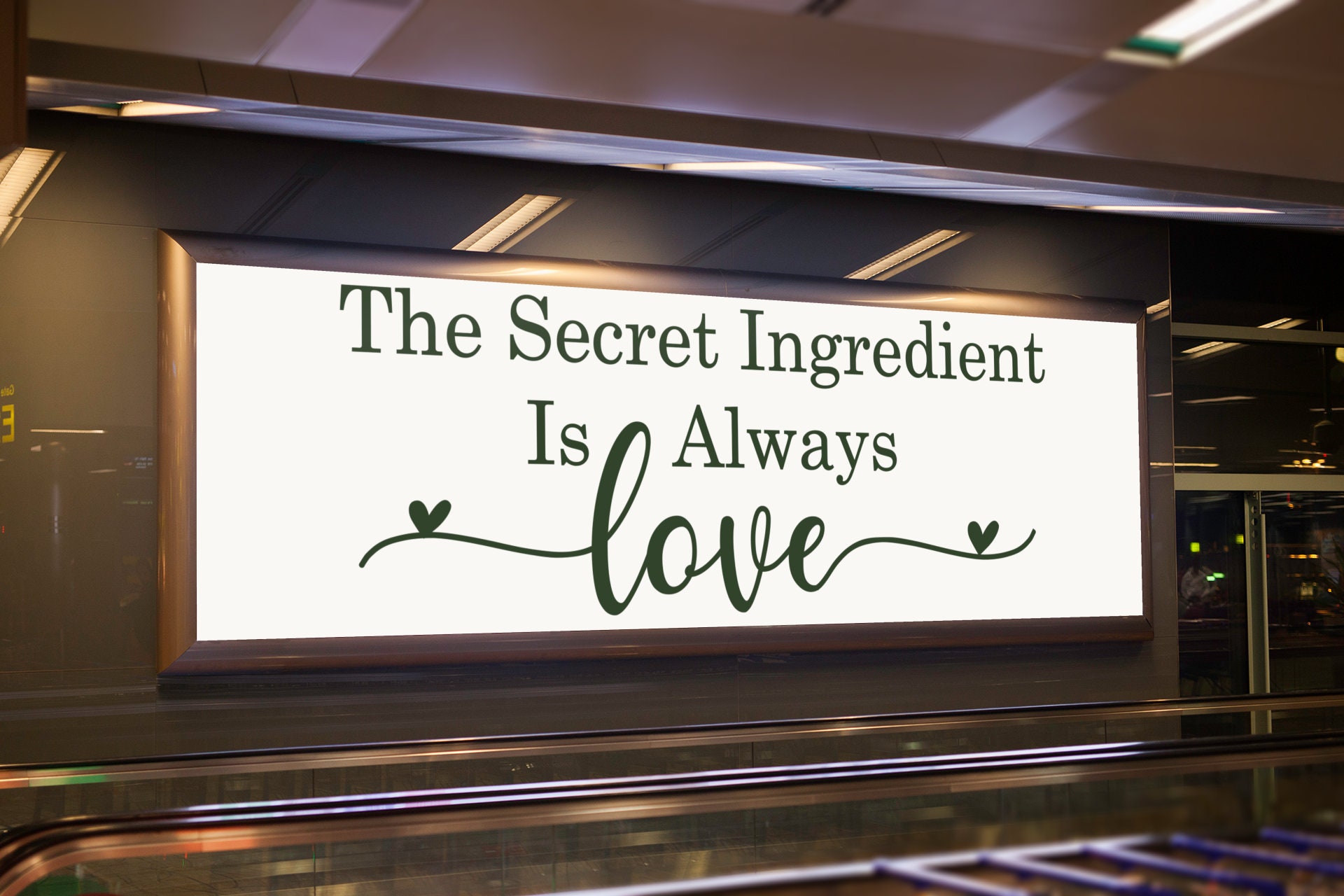Wandschild „The Secret Ingredient Is Love & Butter“ – Lustige Küchendeko Im Bauernhaus-Stil