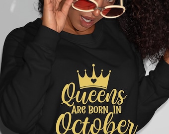 Queens are born in October svg,  Birthday Queen Svg,Birthday Girl Svg,Birthday Svg,Birthday Shirt Svg,Happy Birthday Svg,Queens Birthday Svg