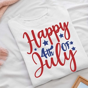 Happy 4th of July Svg, 4th of July SVG, Independence Day SVG, Patriotic T-Shirt Svg, Usa Flag Svg, America SVG, Fourth of July Cut File